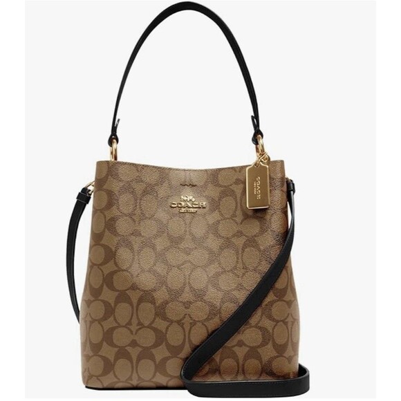 Coach C6923 Signature Canvas & Leather Bag Large - Brown - Picture 2 of 5